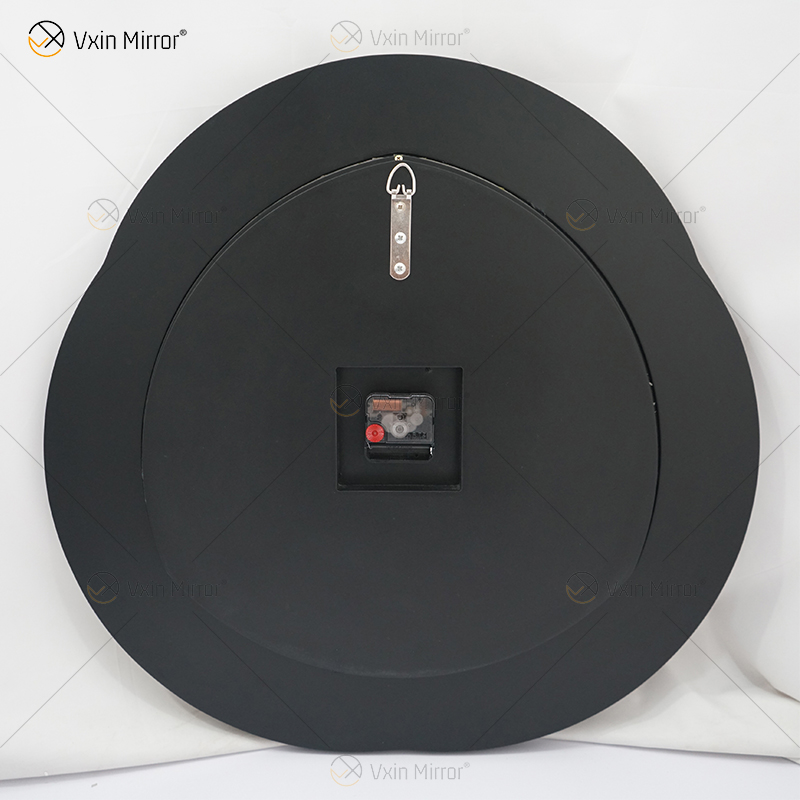 Paquete de prueba WXC-080 Reloj de pared con espejo 3D de diamantes triturados de plata moderna