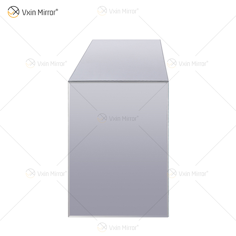 Venta al por mayor WXF-097 Muebles de sala de estar con espejo Diamante triturado Gabinete de plata 2 Cajones Espejo Soportes de TV