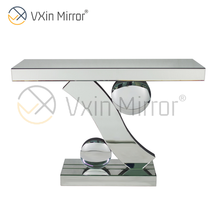 Espejo Vxin personalizado de alta calidad, muebles de cristal modernos, mesa consola plateada con espejo de pared