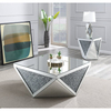 Suministro de fábrica WXWF-711 Mesa auxiliar de diamante triturado Mesa de centro moderna
