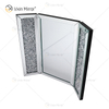 Nuevo diseño WXM-1790-1 decoración de pared columna de espejo de mesa de diamante triturado plateado