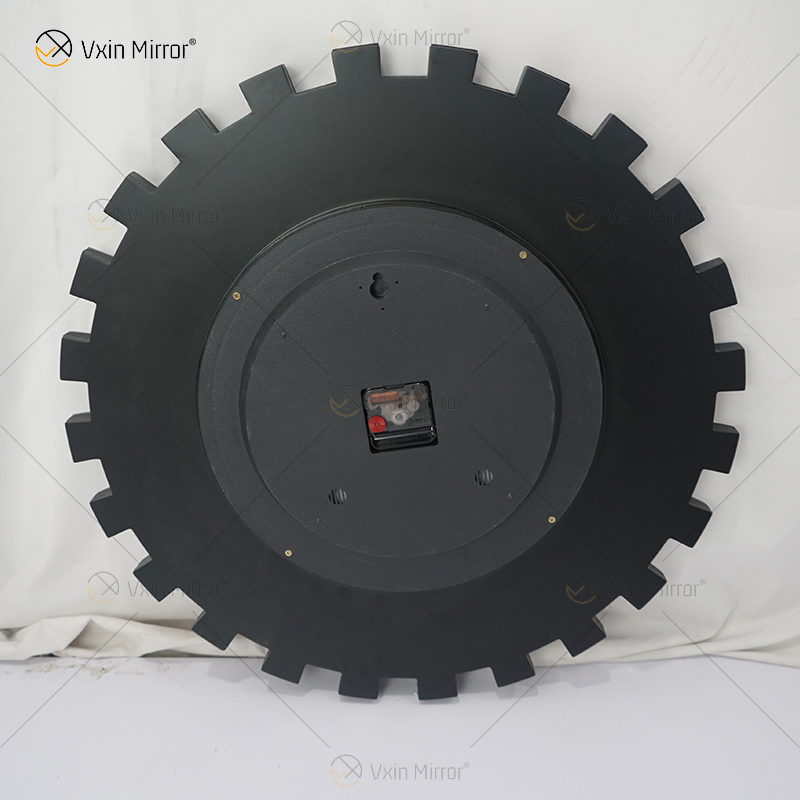 Reloj espejado WXMC-084 Vidrio doblado Decoración de pared plateada Reloj redondo 3D