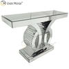 Gran oferta de fábrica, mesa de pasillo moderna antigua, WXF-082, espejo plateado de cristal, mesa de consola con espejo estrecho