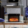 Home Decor WXWF-1104 Chimenea moderna con espejo de diamante triturado
