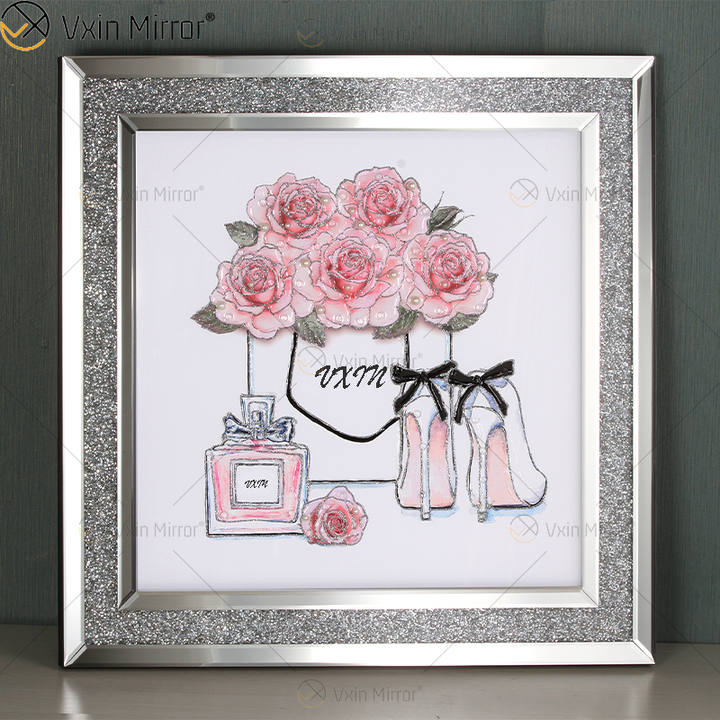 Increíble calidad Vxin Pearl Diamond Metal Wall Art Decor Decoración del hogar Sala de estar de lujo enmarcada para el hogar Set para la venta
