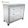 Home Decor WXF-856 Gabinete de armario con espejo de diamante triturado plateado con cajones Muti