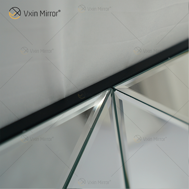 Wall Decora Silver 3D Elegant Square Silver Wall Hanging Mirror Wall Art Home Decor para muebles de sala de estar WXM-1151