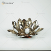 Fuente de fábrica Vxin Mirror Flower VX-07 Candelabro de plata Lotus Crystal Candle Holder