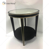 Mesa auxiliar de lujo WXWF-162 decoración del hogar cristal plata Anti oro muebles mesa auxiliar con espejo