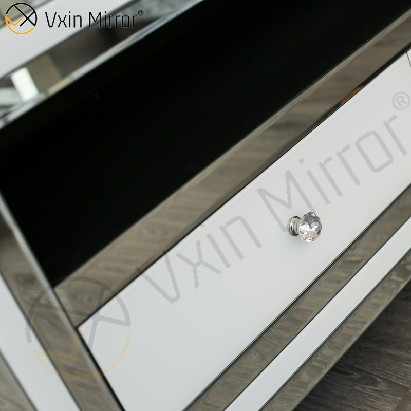 Vxin Mirror WXWF-790 Mueble Moderno Blanco Plata Vidrio TV Gabinete Soportes