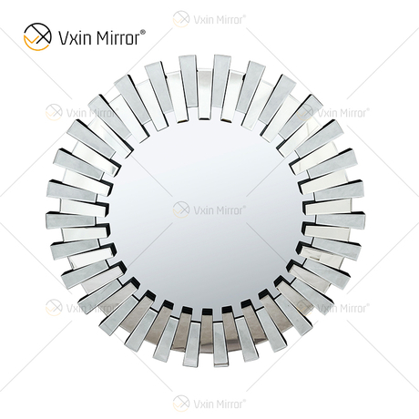 Barato WXM-1021 Espejo 3d Pegatinas de pared Diseño especial Vidrio plateado Sala de estar Dormitorio Decoración Espejo de pared