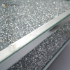 Mesa personalizada WXF-141 Mesa de centro de espejo de plata hecha en casa con diamante triturado