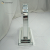 Reloj de mesa rectangular con espejo plateado y diamante triturado WXMC-056 de nuevo diseño de fábrica
