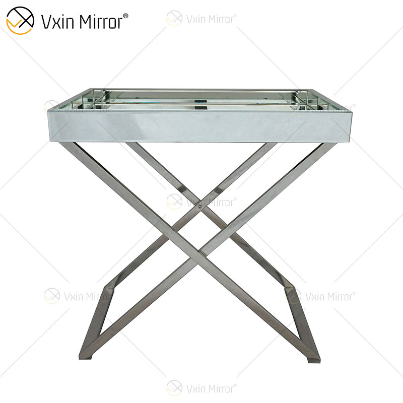 WXMF-39 Coffee Crushed Diamond Sparkly Mesa auxiliar para sala de estar