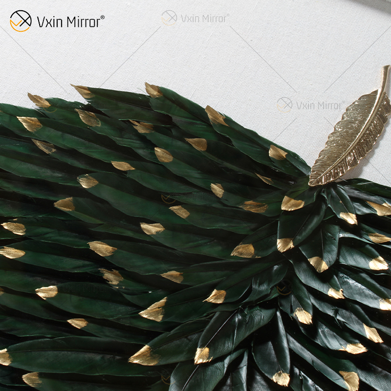 Recién llegado, Vxin WXPA-007, moderno espejo motivacional, arte de pared, pluma de Metal, imagen colgante para juego de sala de estar a la venta