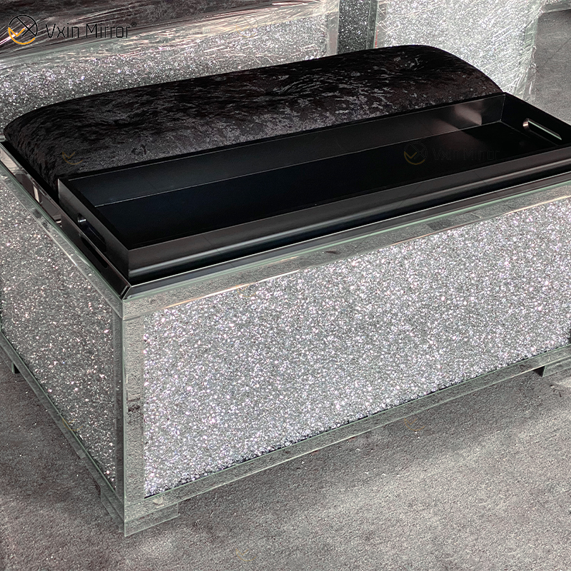 Nuevo diseño WXF-612 soportes de TV modernos con espejo brillante para juego de sala de estar con sofá