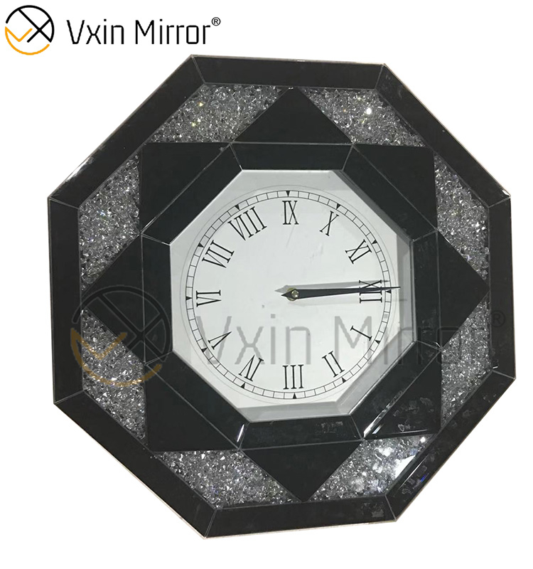 Espejo de pared moderno de diamante triturado de tres colores VXin Mirror