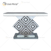 Suministro de fábrica Modern WXF-105 Crystal Diamond Glass Console Table Gold Set Pasillo Muebles