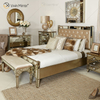 Vxin Antique Furniture WXWF-1088 Cama King Grace Golden Frame Mirrored Super Bed