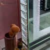 Vanity Hollywood LED con Bluetooth WXDL-1208 Mesa de arena de cristal Espejo de maquillaje de estilo decorativo ovalado para juegos de dormitorio