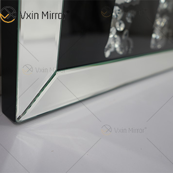 VXin WXMA-22 decoración del hogar marco de vidrio espejado tigre pared arte cristal porcelana pintura espejo pared arte