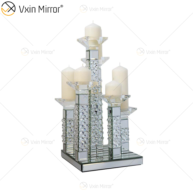 Fábrica profesional Vxin WXCH-22 Acrílico Diamantes Portavelas de vidrio 6 Copa de vela