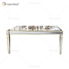 Facoty Supply Mesa de comedor Luxury WXF-0309 Marco de oro puro Mesa de comedor con espejo hecha en casa
