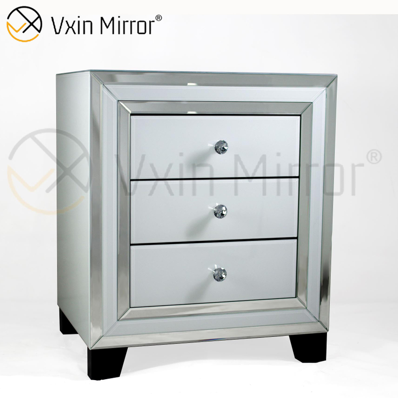 Muebles de dormitorio modernos, mesita de noche con espejo, esquina de sofá con cajones, WXF-787 personalizado