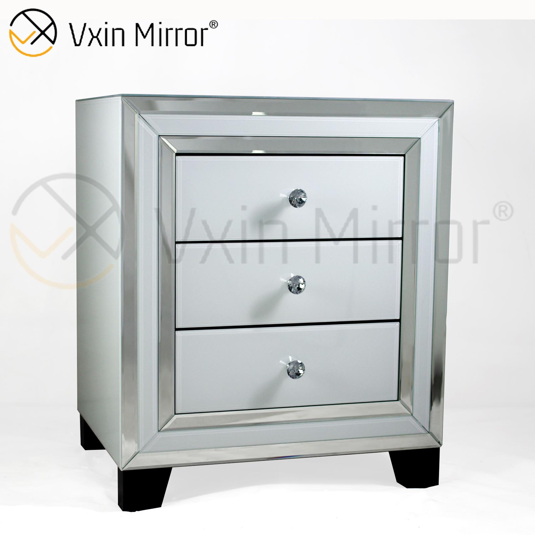 Muebles de dormitorio modernos, mesita de noche con espejo, esquina de sofá con cajones, WXF-787 personalizado