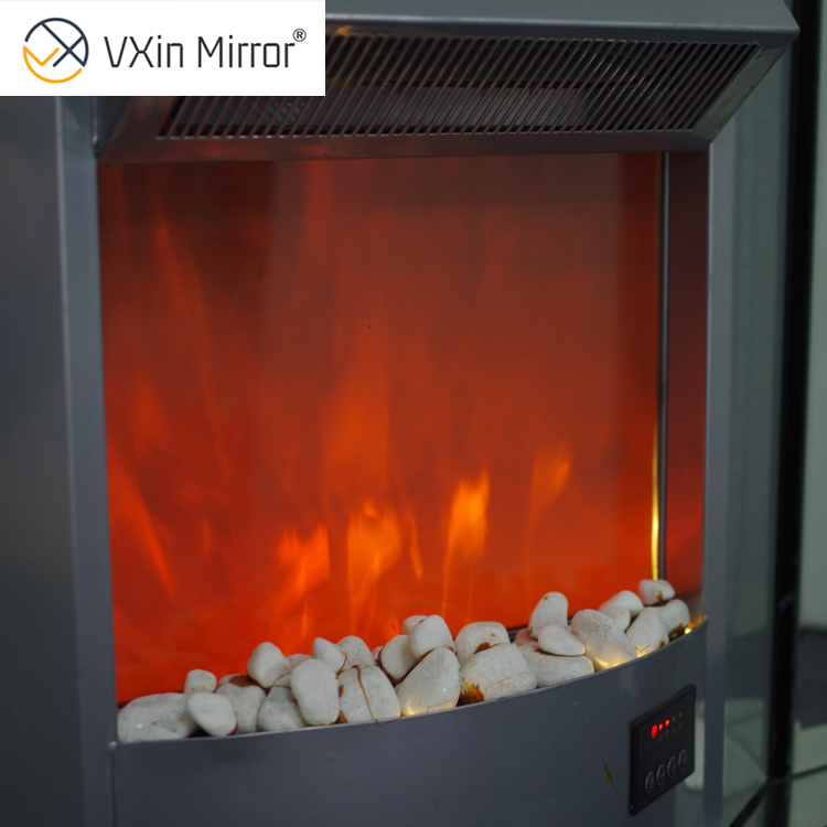Venta superior elegante espejo Vxin WXWF-045 chimenea eléctrica de espejo de diamante triturado