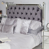 Vxin Antique Furniture WXWF-1082 Cama King Grace Champagne Silver Frame Mirrored Super Bed