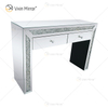 Home Decor WXF-720 Cofre de esquina con espejo y tocador de diamantes machacados con 2 cajones