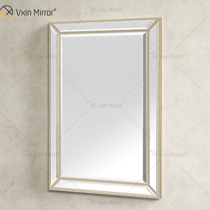 WXM-1630 de buena calidad, espejo de pared dorado champán de lujo, decoración de pared para sala de estar y dormitorio