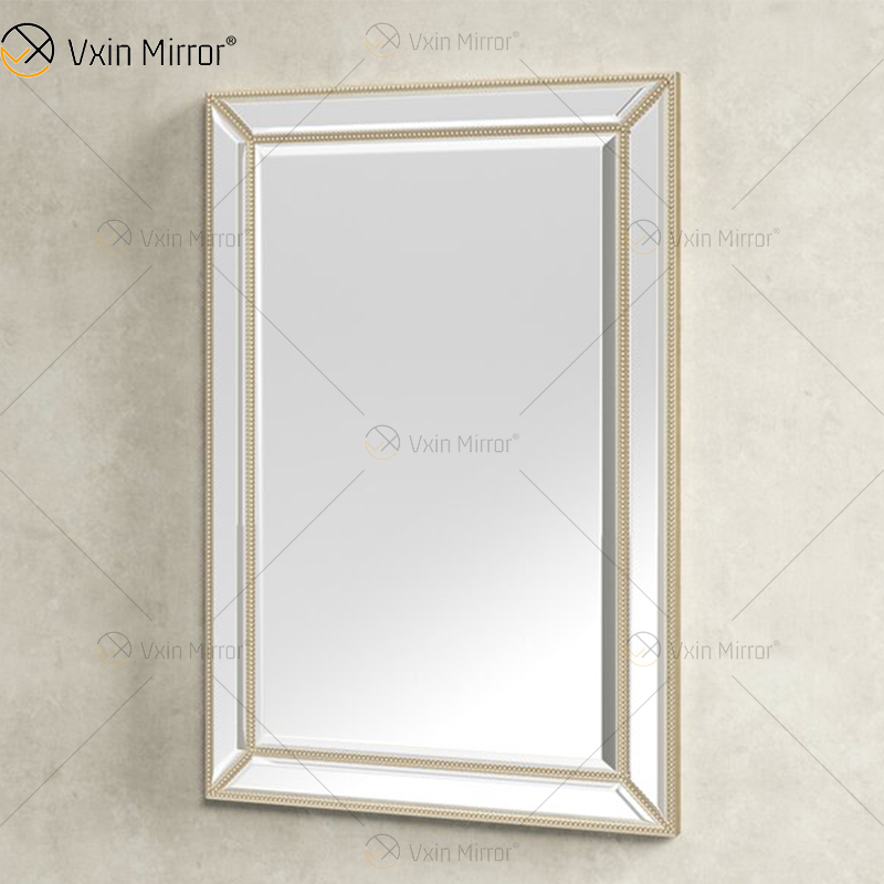 WXM-1630 de buena calidad, espejo de pared dorado champán de lujo, decoración de pared para sala de estar y dormitorio