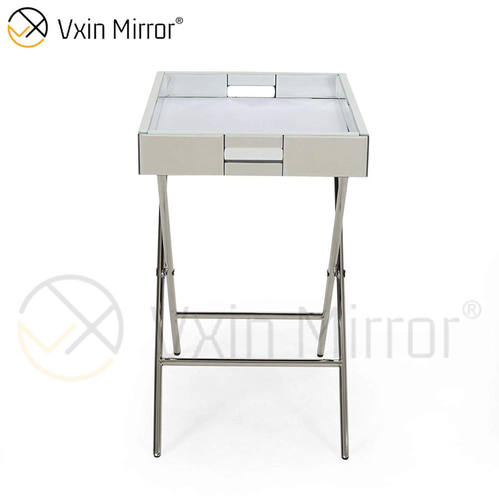Espejo Vxin WXT-039 Decoración moderna Bandeja espejada de acero inoxidable plateada