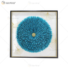 La pintura de flores Vxin WXPA-01 más nueva para la decoración del hogar arte de la pared cuadro colgante de plumas de Metal para el juego de sala de estar a la venta