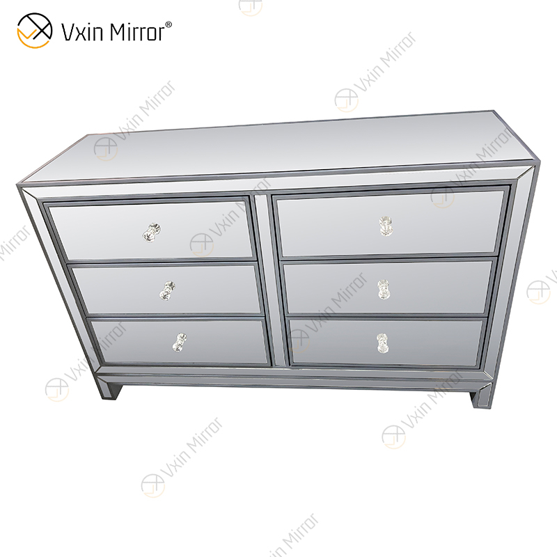 Espejo Vxin, gran oferta, WXR-007, decoración plateada para el hogar, armario con espejo con 6 cajones