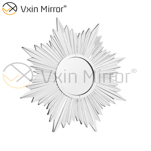 Fancy 3D Wall Decorate WXM-1652 Espejo elegante plateado para colgar en la pared