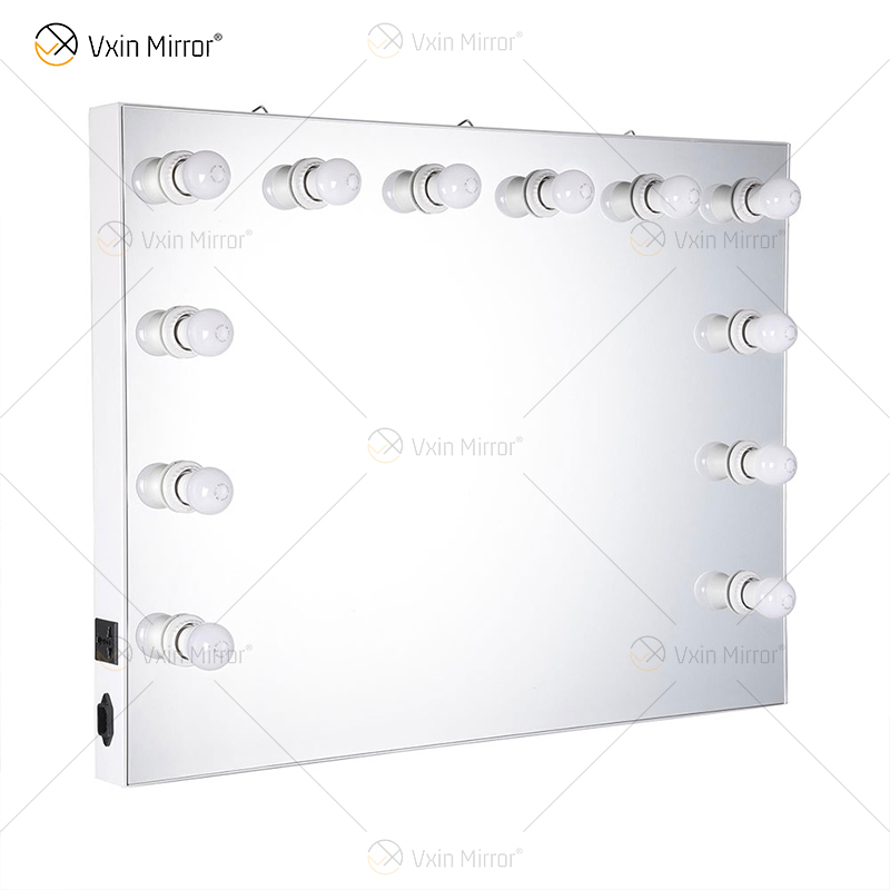 Venetian Dressing Styles VXin WXDL-107 Sparkle Silver Hollywood Mirror Control de interruptor con 3 bombillas de colores