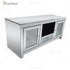 Venta al por mayor WXF-097 Muebles de sala de estar con espejo Diamante triturado Gabinete de plata 2 Cajones Espejo Soportes de TV