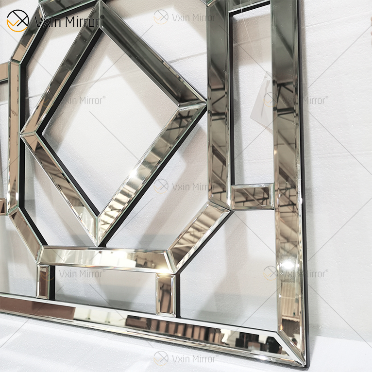Espejo decorativo de pared con espejo cuadrado con borde biselado Espejos de pared modernos de moda WXM-1585