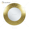 Hotel Supply Spain Design WXM-2497 Espejo de pared redondo de lujo con hoja dorada