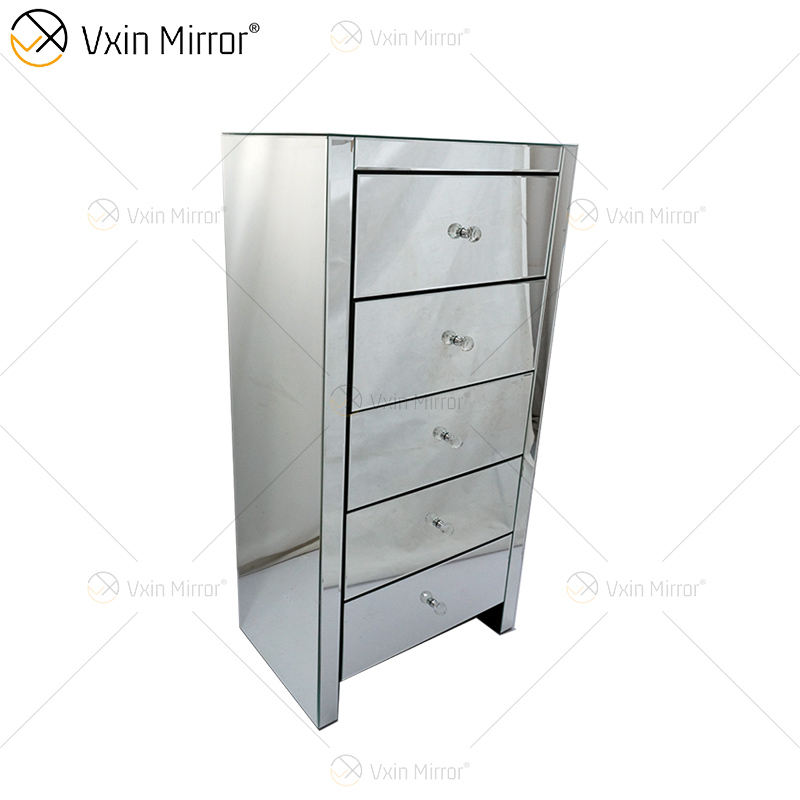 Estante de almacenamiento, estante montado en la pared con cajón, espejo, mesitas de noche, mesita de noche, venta al por mayor, mesita de noche con espejo duradero