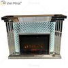 Tunnel Infinity Lights WXWF-1097A Chimenea de espejo de cristal de lujo con luz LED Chimenea eléctrica con espejo para sala de estar