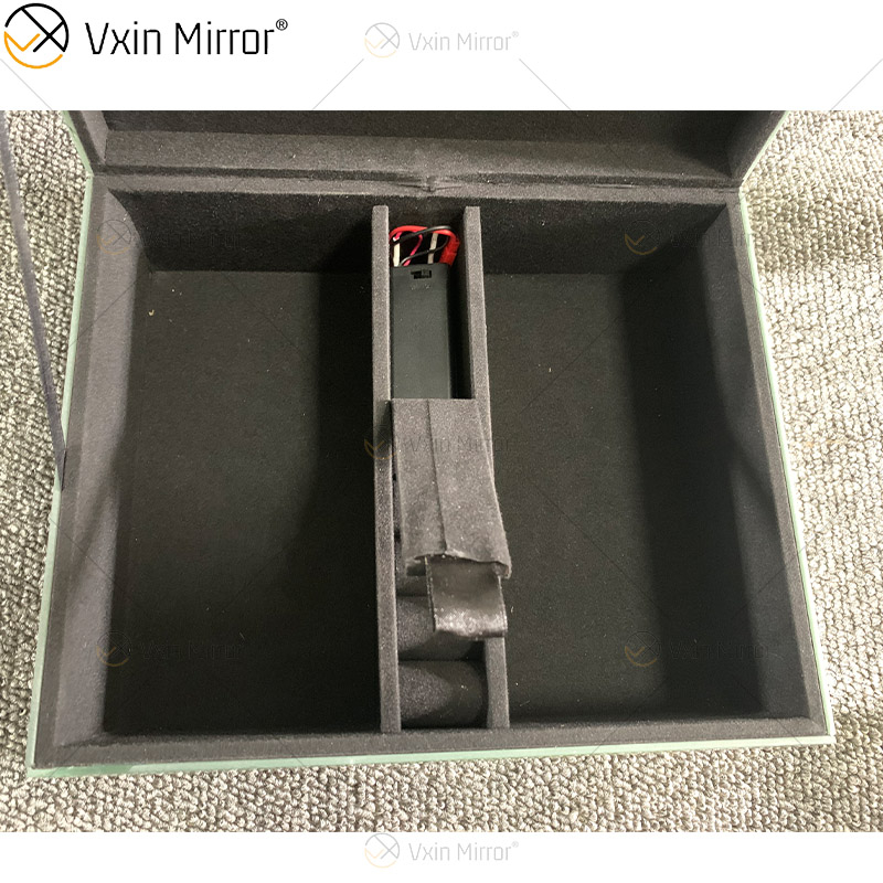 Cajas de joyería LED VXin para decoración del hogar, caja de joyería moderna con espejo de diamante triturado de cristal plateado con LED