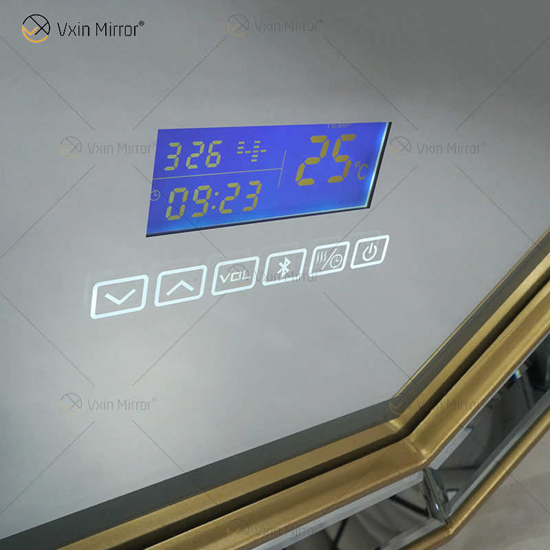 Espejo de tocador VXin WXDL-101 Estación de espejo de salón de dientes azul brillante de lujo con música de reproducción