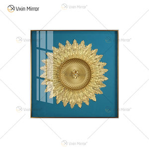 Pintura de árboles simples Vxin WXPP-32 de estilo antiguo para decoración del hogar, espejo enmarcado, arte de pared, cuadro colgante de plumas para sala de estar