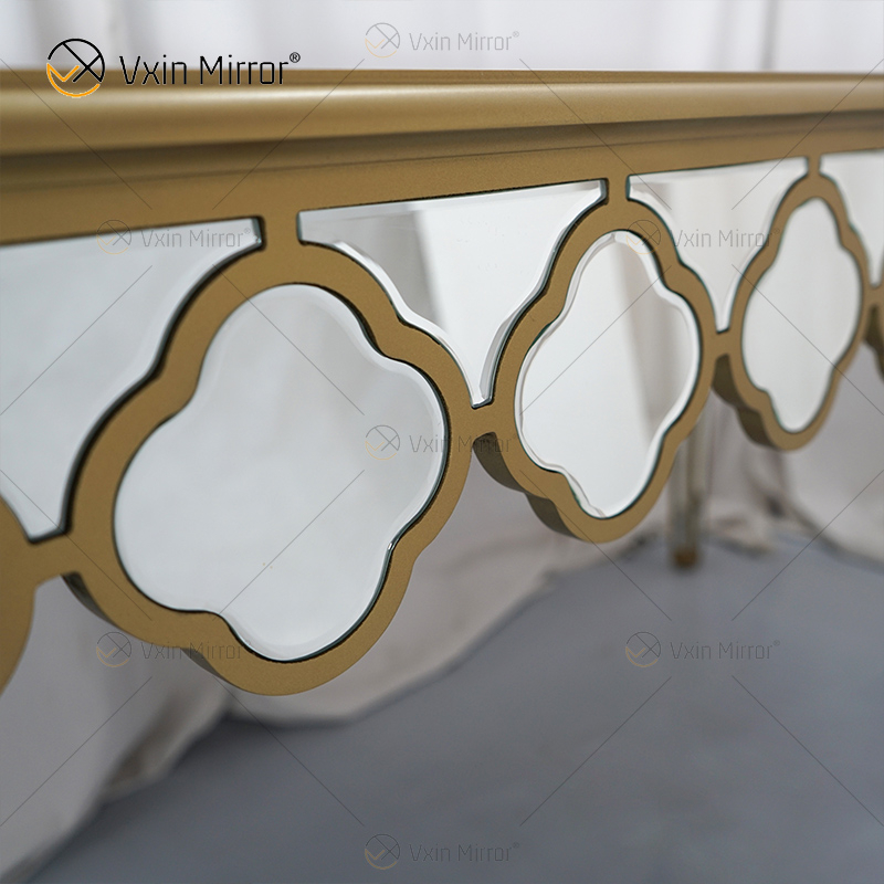 Facoty Supply End Table Luxury WXF-668 Mesa de centro con espejo casera de oro puro