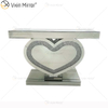 WXWF-513 Precio de fábrica Venta al por mayor Art Deco Antique con mesa de consola de vidrio curvo