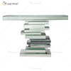 Venta al por mayor elegante WXF-011 encantadora mesa de consola de espejo plateado para muebles de lujo